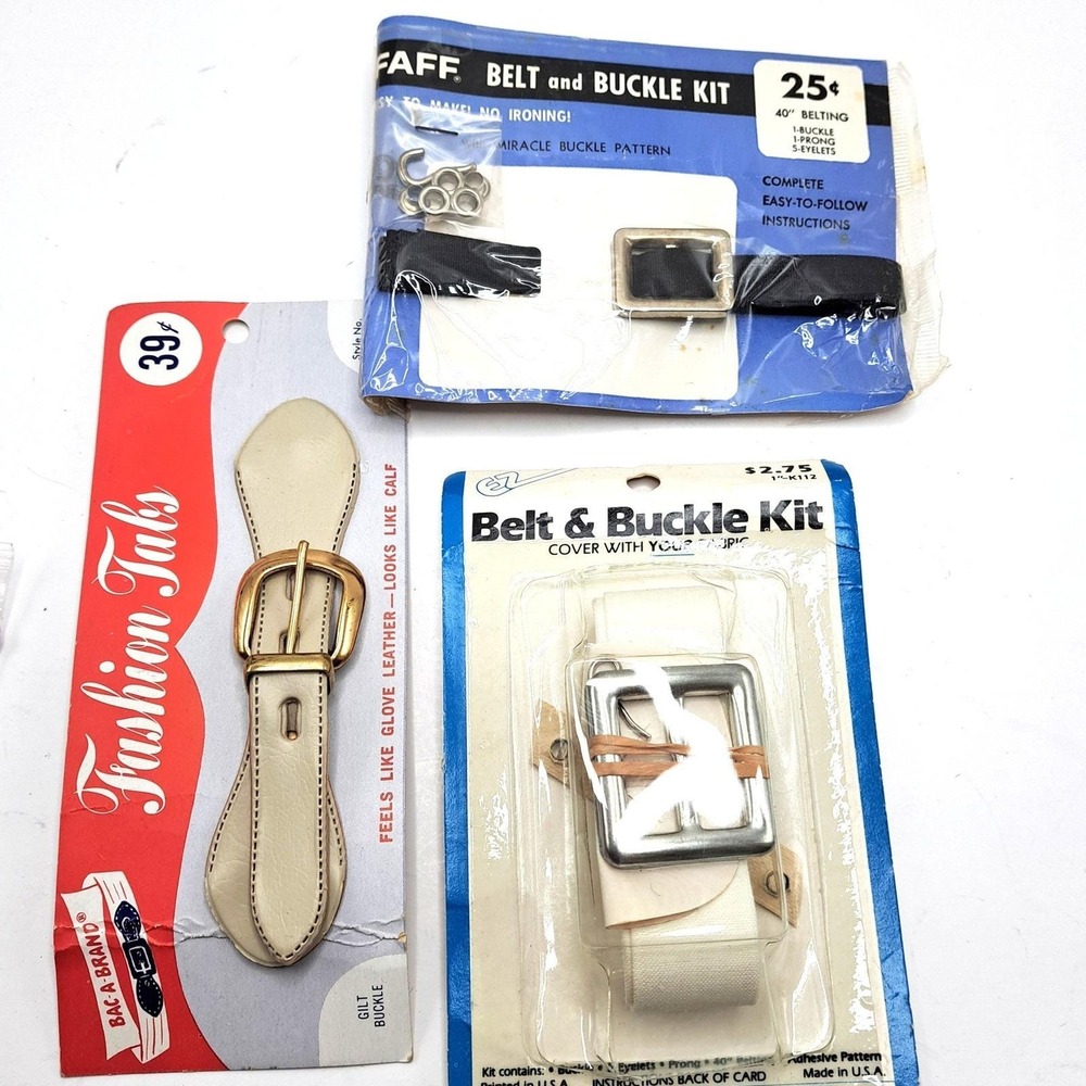 Vintage 1950s 1960s Belt And Buckle Kit Sewing Craft NOS DIY Sewing Notions